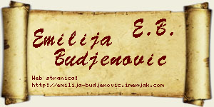 Emilija Buđenović vizit kartica